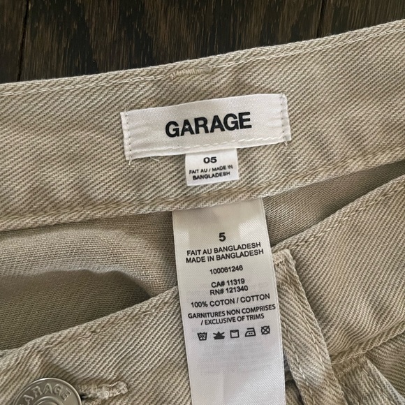 GARAGE Carpenter Pants -Beige Size 5 - Picture 6 of 8